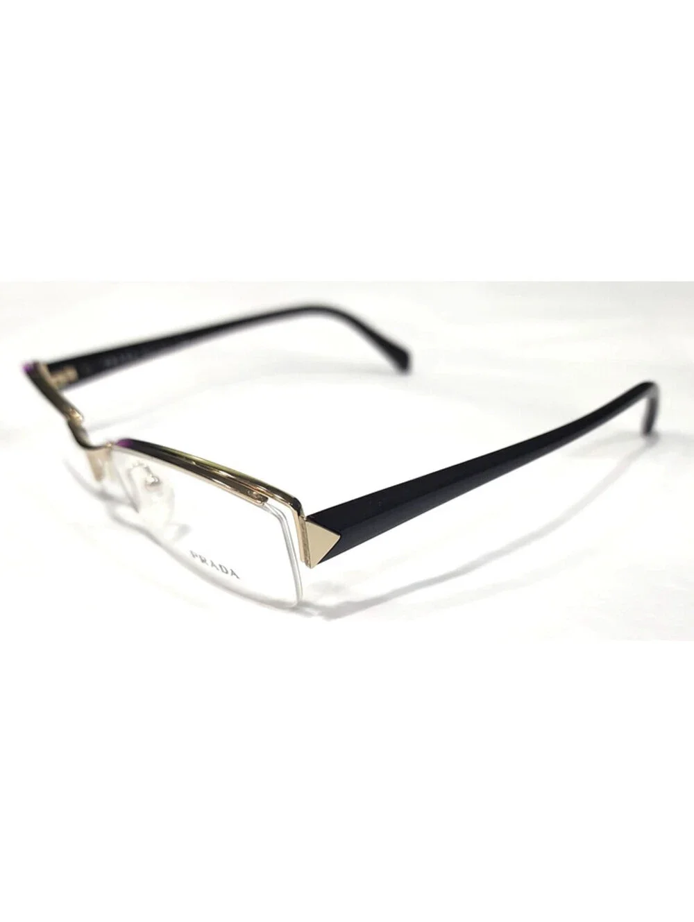 PRADA VPR53N AB6 101 Gold Brown Unisex Eyeglasses 53-17 140 Box READ